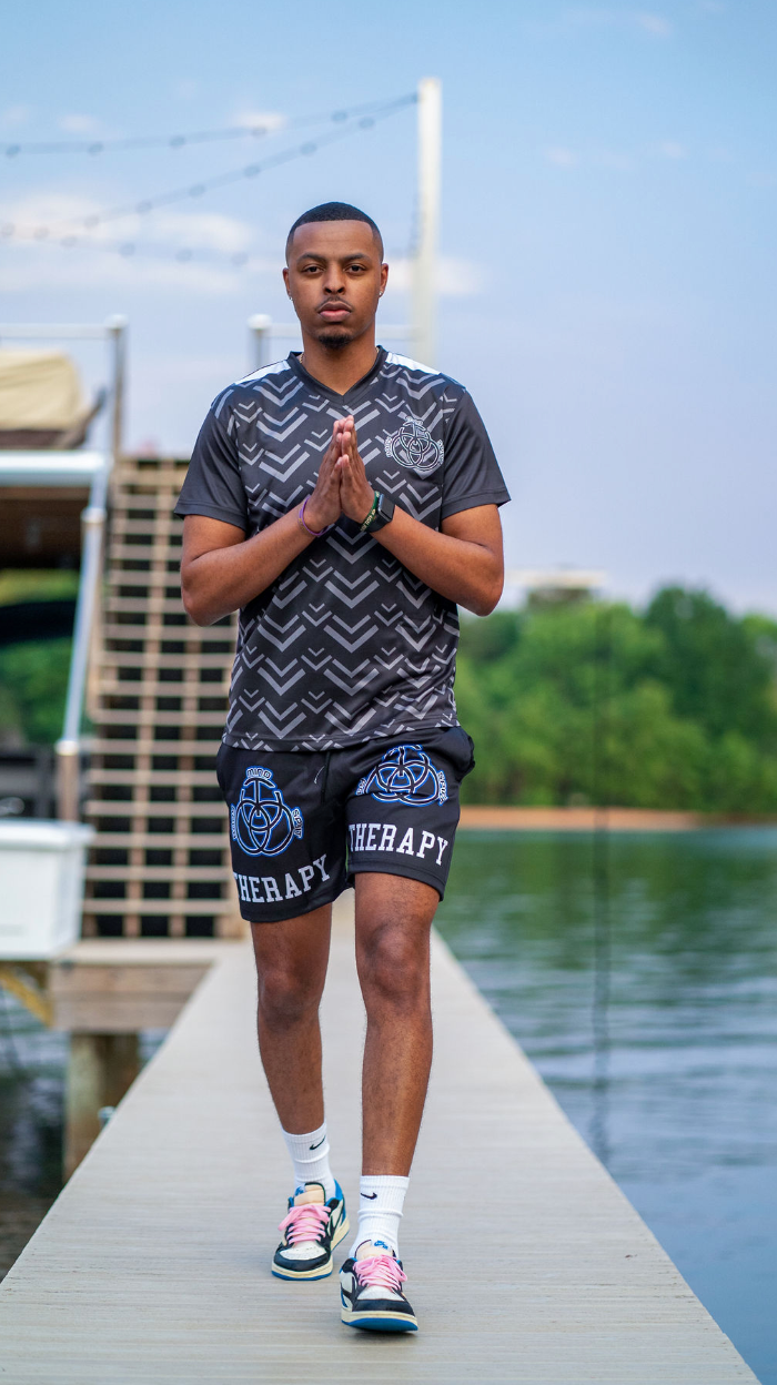 Therapy Double Logo Shorts (Black) – The Therapy Brand